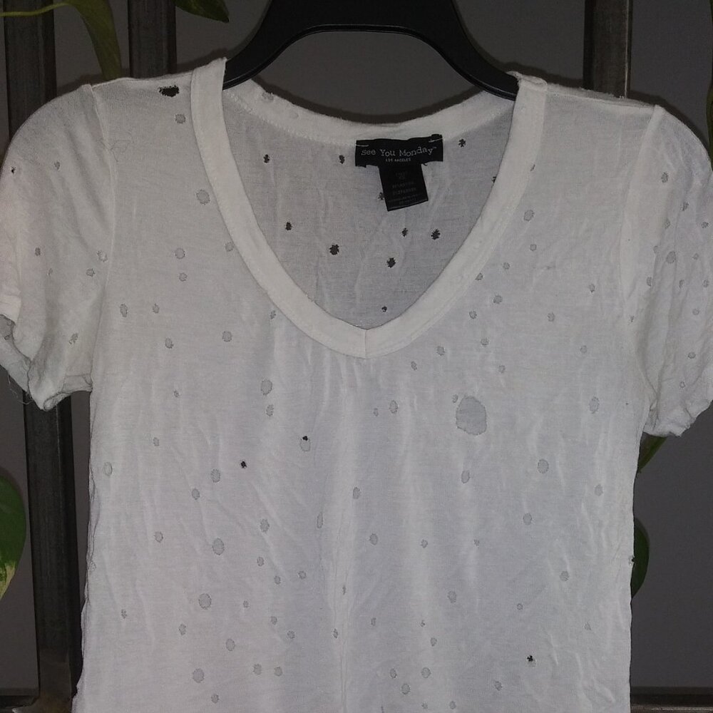 XS burn-out baby tee